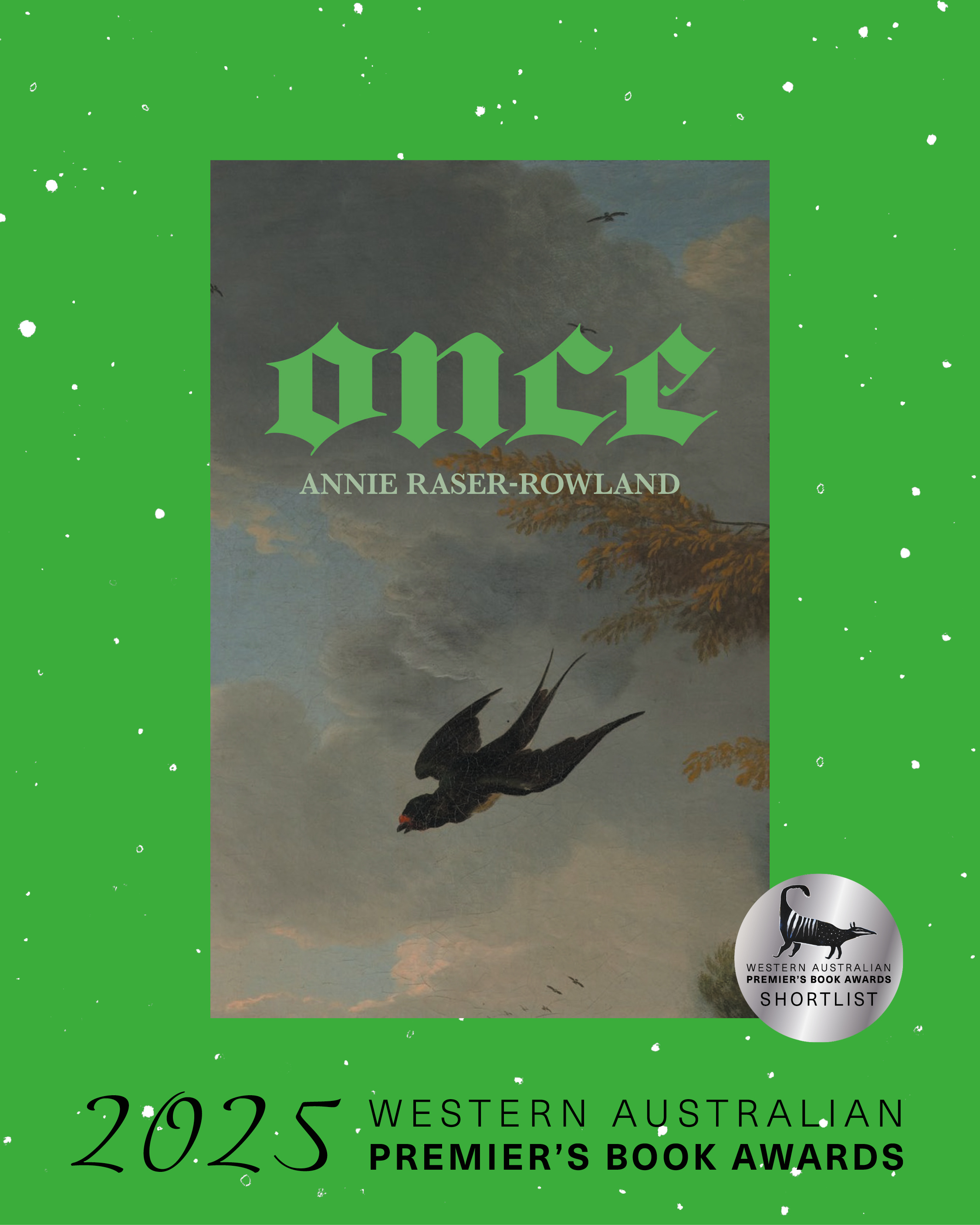 A book cover depicting a bird flying through a pale sky.