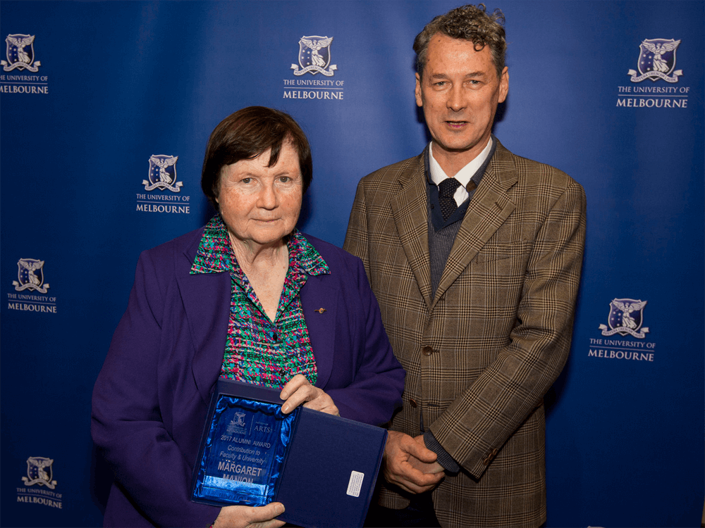 Professor Emeritus Margaret Manion with Mark Considine