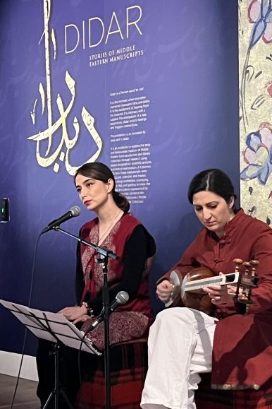 Maryam Parsi and Setareh Namatollahi performing traditional Iranian music at DIDAR: Arts of the Persian Court event