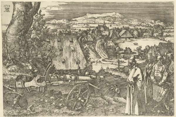 Landscape with cannon