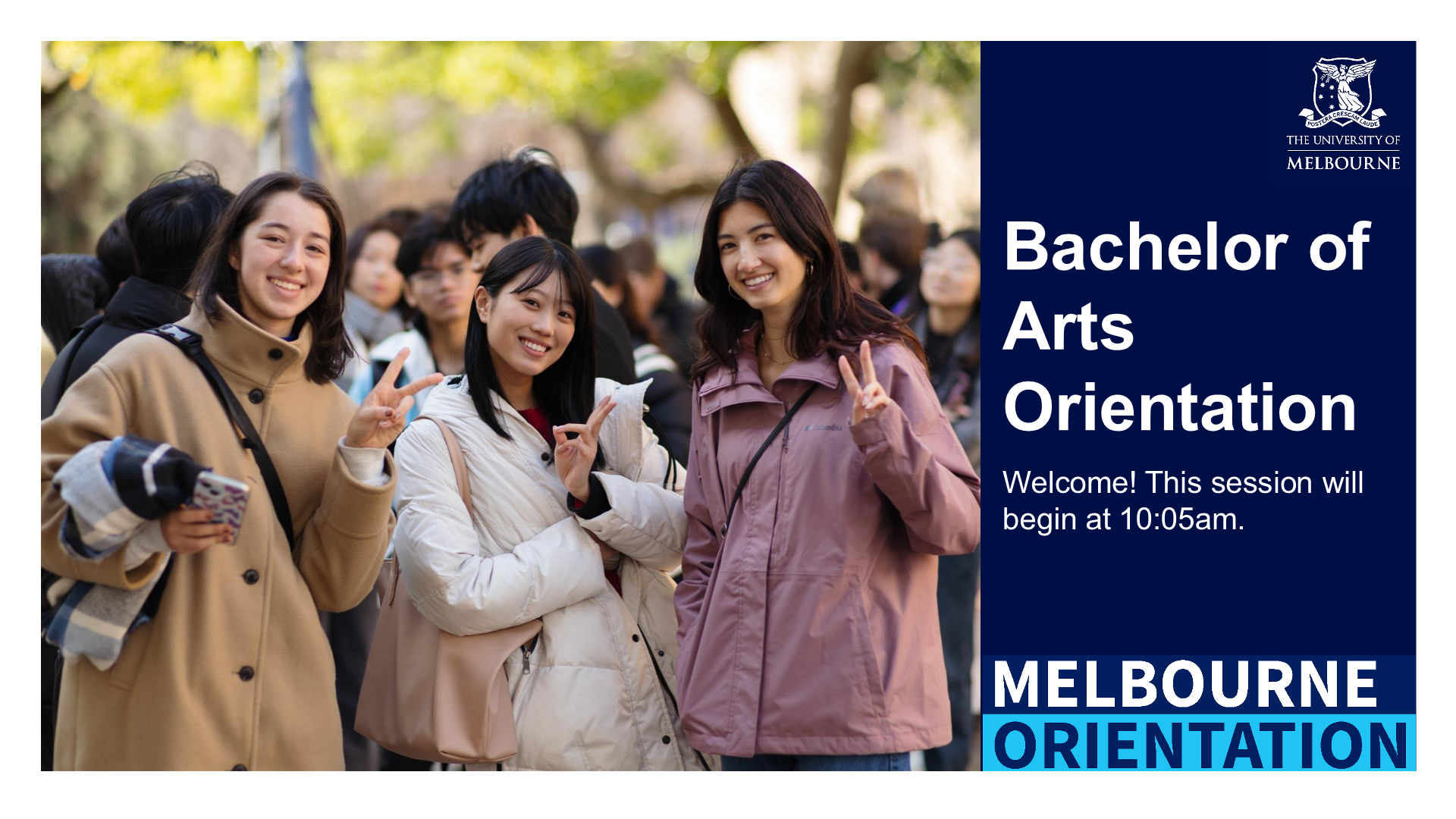 First Slide from S2 2026 BA Orientation