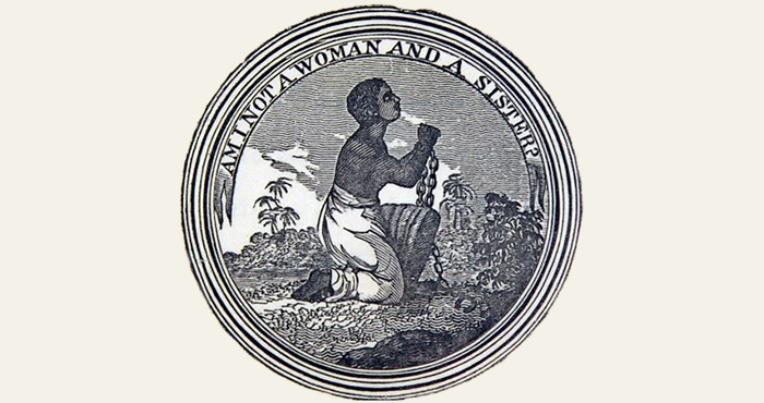 “Am I not a woman and a sister?” – the seal of the Philadelphia Female Anti-Slavery Society, based on an image of Elizabeth Margaret Chandler who was a member, of which Hetty Reckless was also a founder member Nd