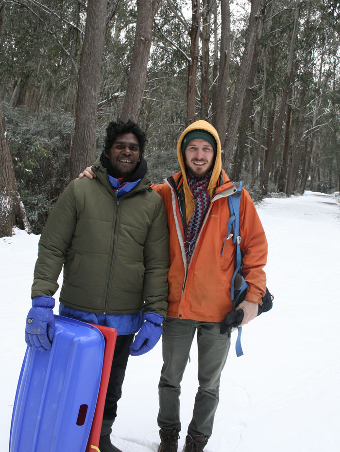 Nguvudirr and John at the snow