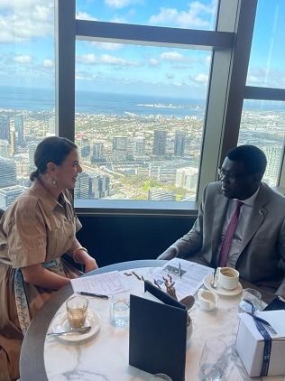 Tania Miletic meeting with the South Sudan Ambassador
