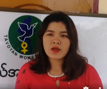 A person in a red shirt