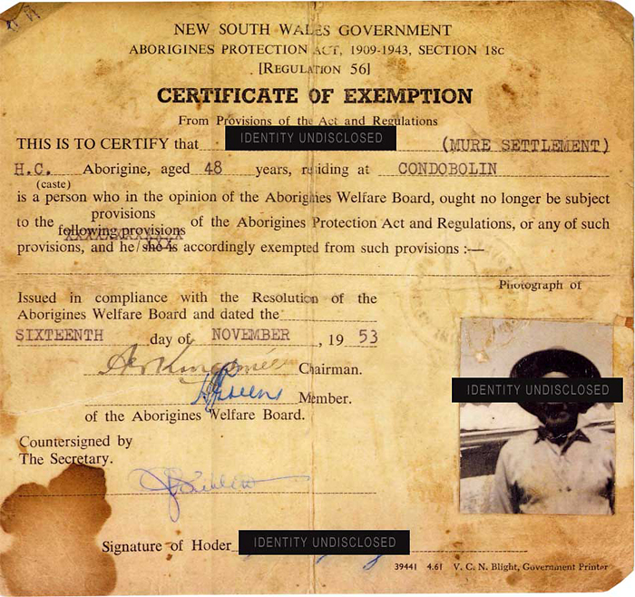Certificate of Exemption