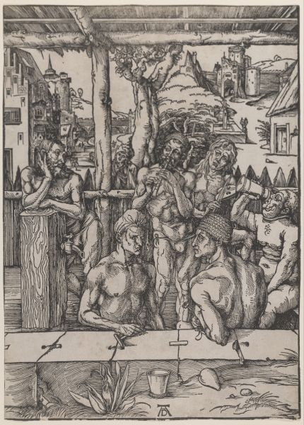 Albrecht Dürer, The bath house, c. 1496