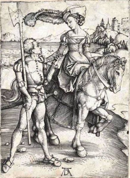 The lady on horseback and lansquenet 