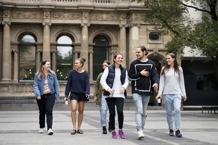 Indigenous students on the University of Melbourne campus