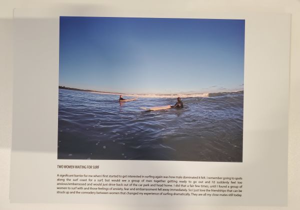 two women waiting for surf