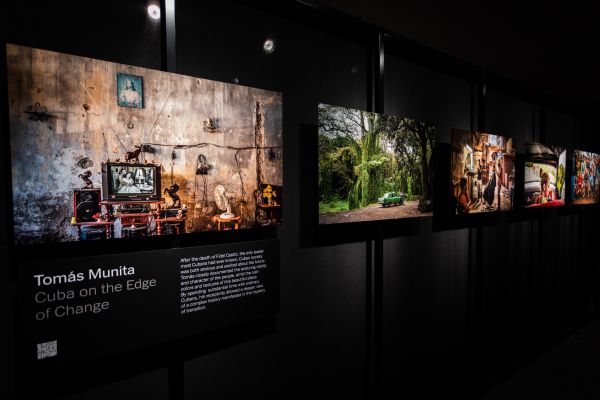 Tomas Munez's photo series displayed within the exhibition
