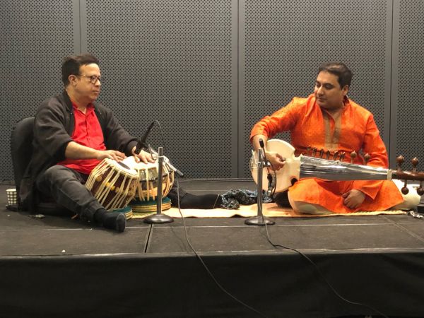 Nadeem Malik and Abyasachi (Saby) Bhattacharya performing