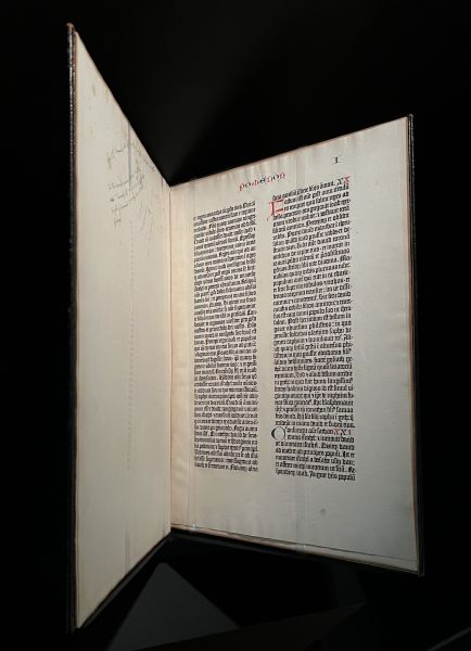 Leaf from the 42-line Gutenberg Bible 