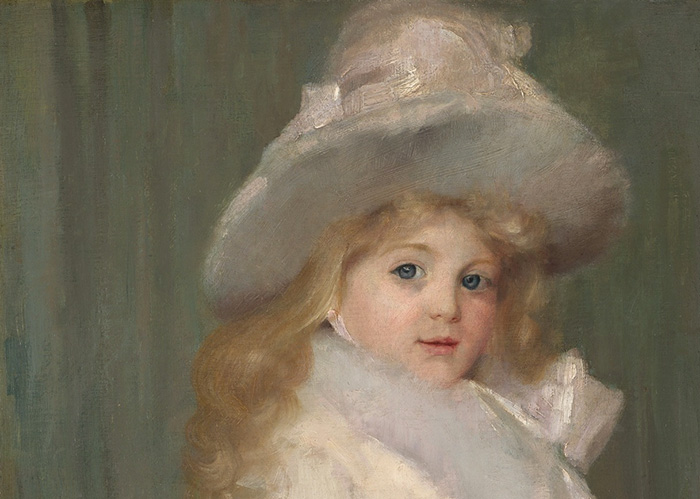 Tom Roberts. 'Portrait of Lily Stirling' (detail) c. 1890