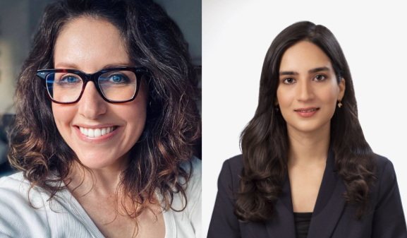 Headshots of Nicola Redhouse and Sonia Jawaid Shaikh