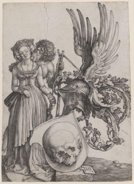 Albrecht Dürer, Coat-of-arms with a skull, 1503