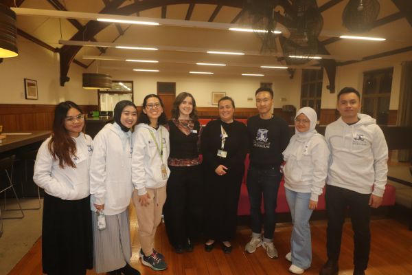 Students at Bachelor of Arts expo