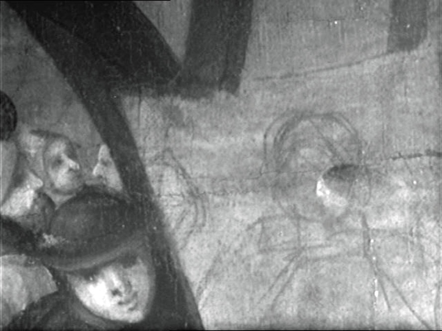 Infrared Image detailing underlying preliminary sketches